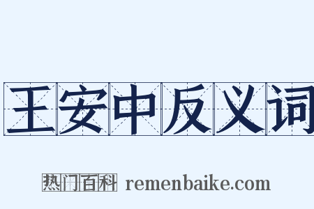 王安中反义词是什么意思的图片